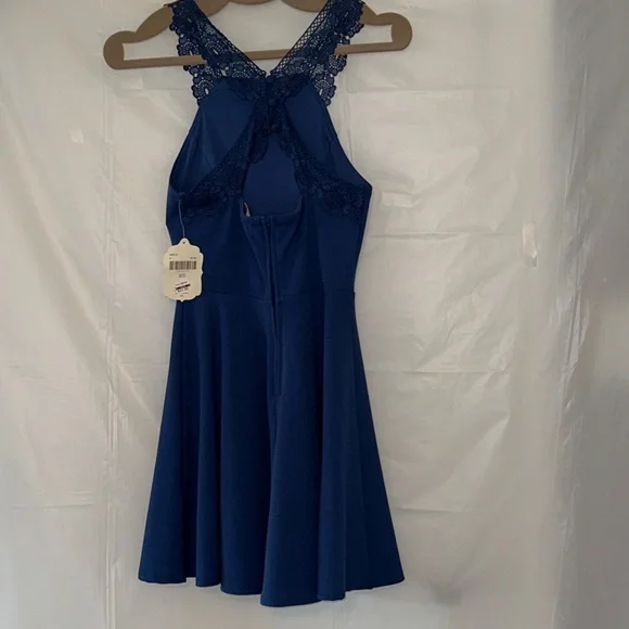 NWT- Alter'd State XS Mohave Halter Dress in True Navy - Picture 4 of 7